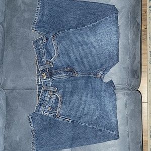 High rise slouchy straight leg jeans